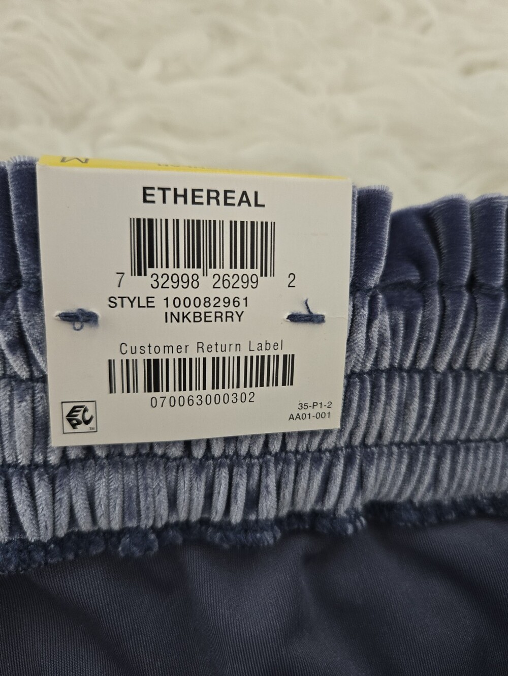 I.N.C. Wide-Leg Paperbag Velvet Pants in Ethereal Blue. Size Medium. New - Picture 10 of 11